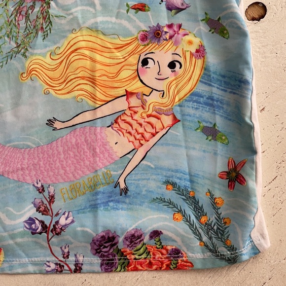 [ Florabelle Mermaid Print Sleeveless Shirt ] 5T - Picture 2 of 5